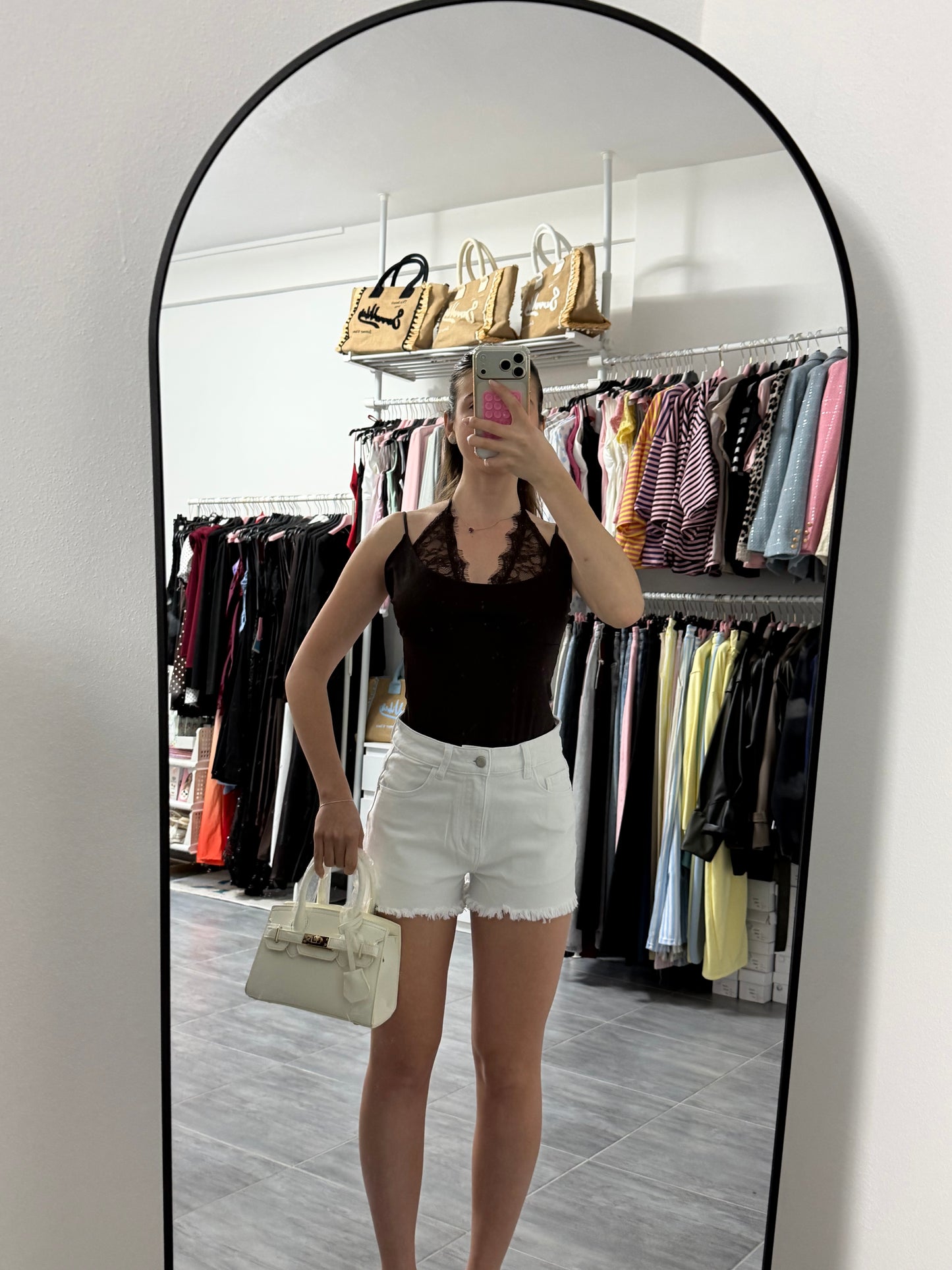 Pantaloncino bianco denim “Miranda”
