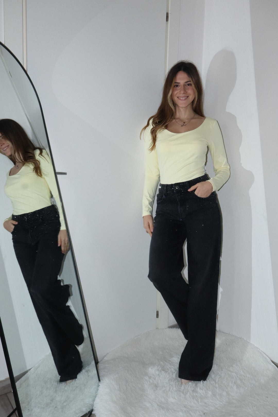 Body lycra con scollo rotondo(vari colori)