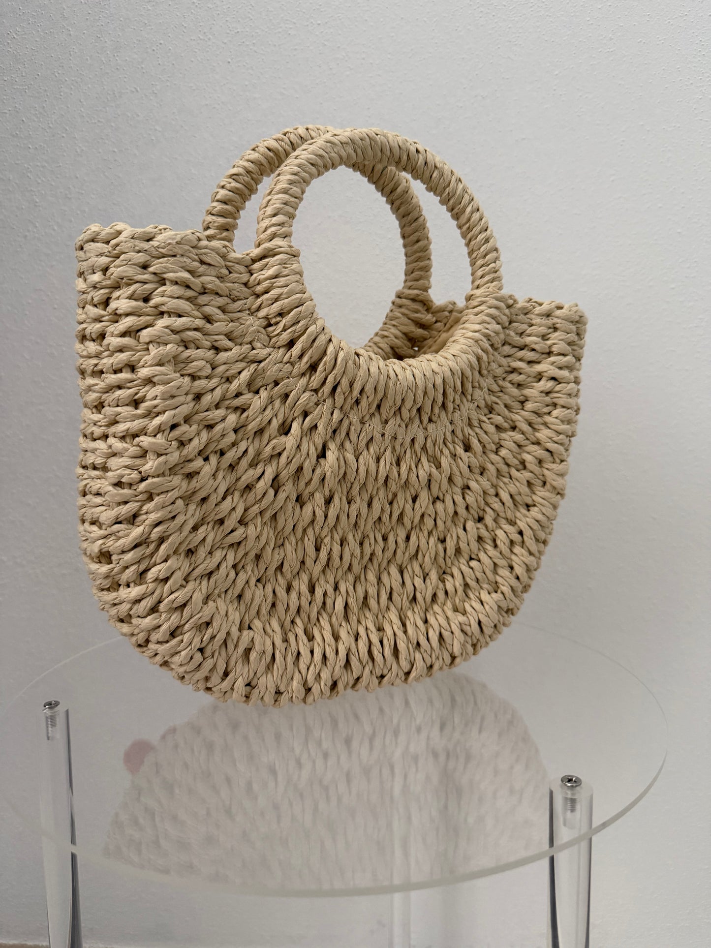 Borsa in paglia “cherry”