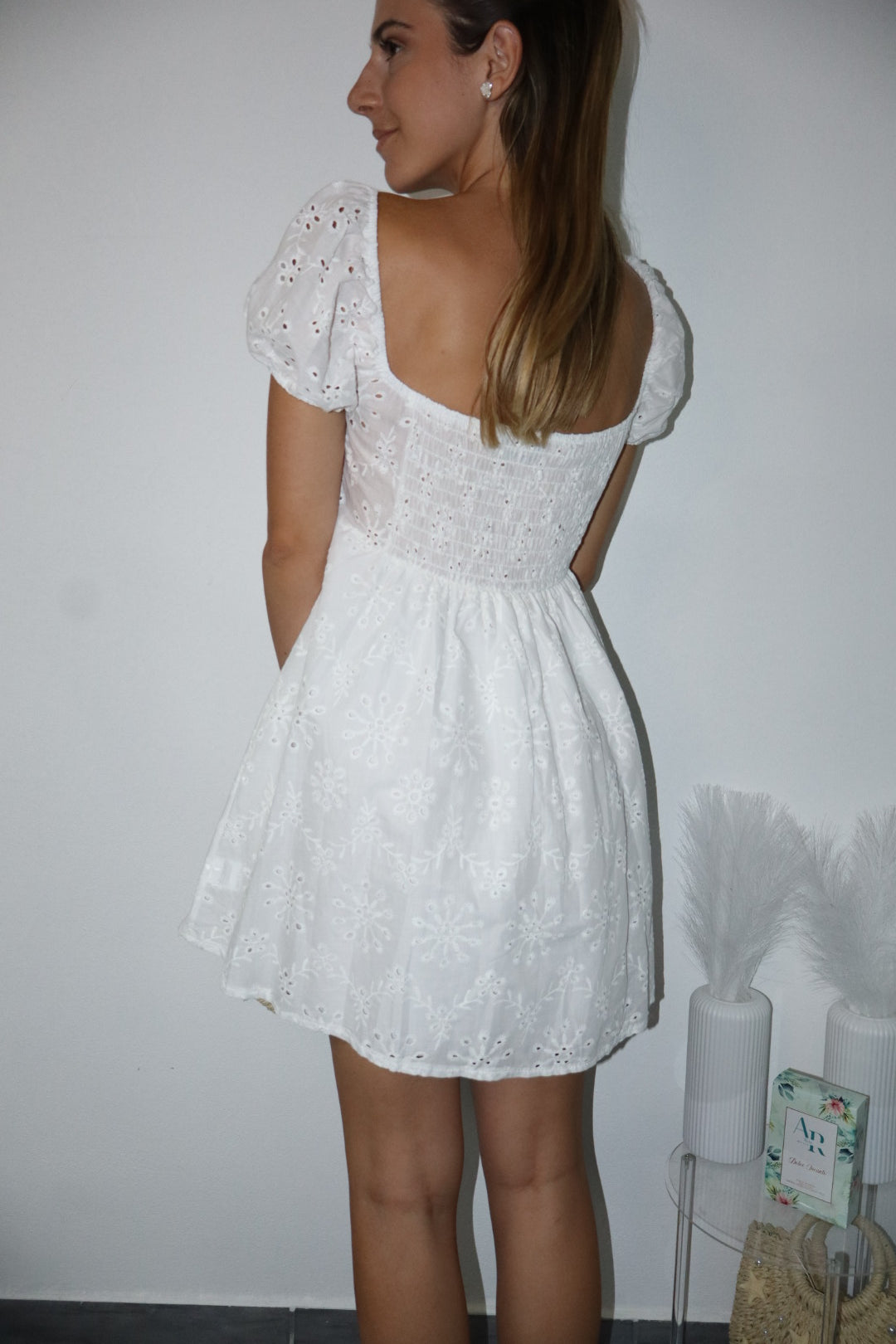Mini dress in sangallo “Capri”