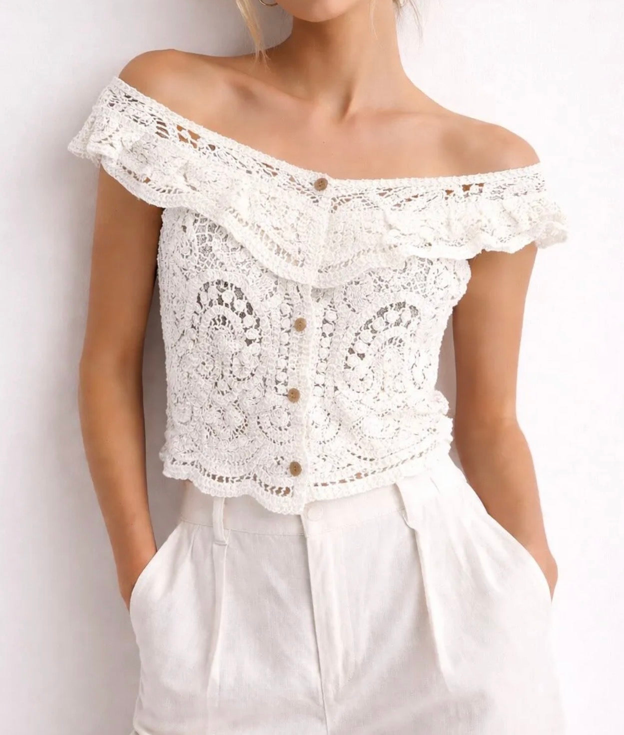 Maglietta in crochet “monaco”