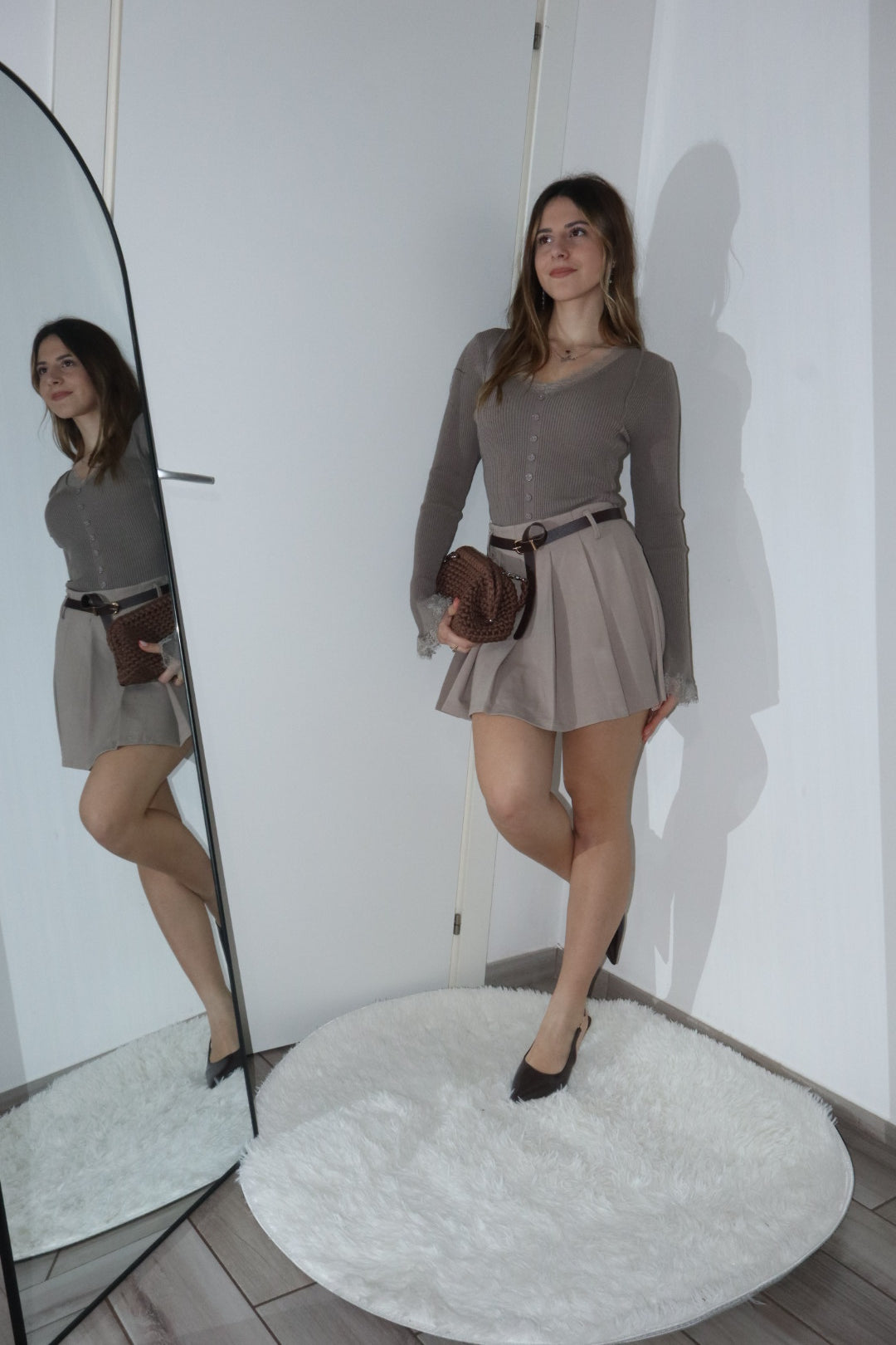 Mini gonna a pantaloncino “Olivia” cinta inclusa
