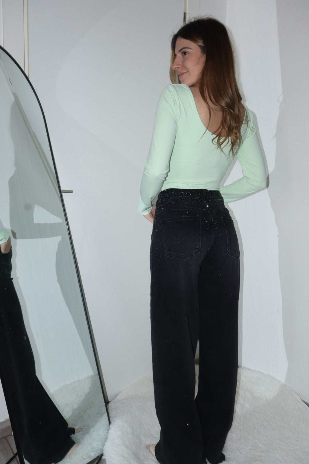 Body lycra con scollo rotondo(vari colori)