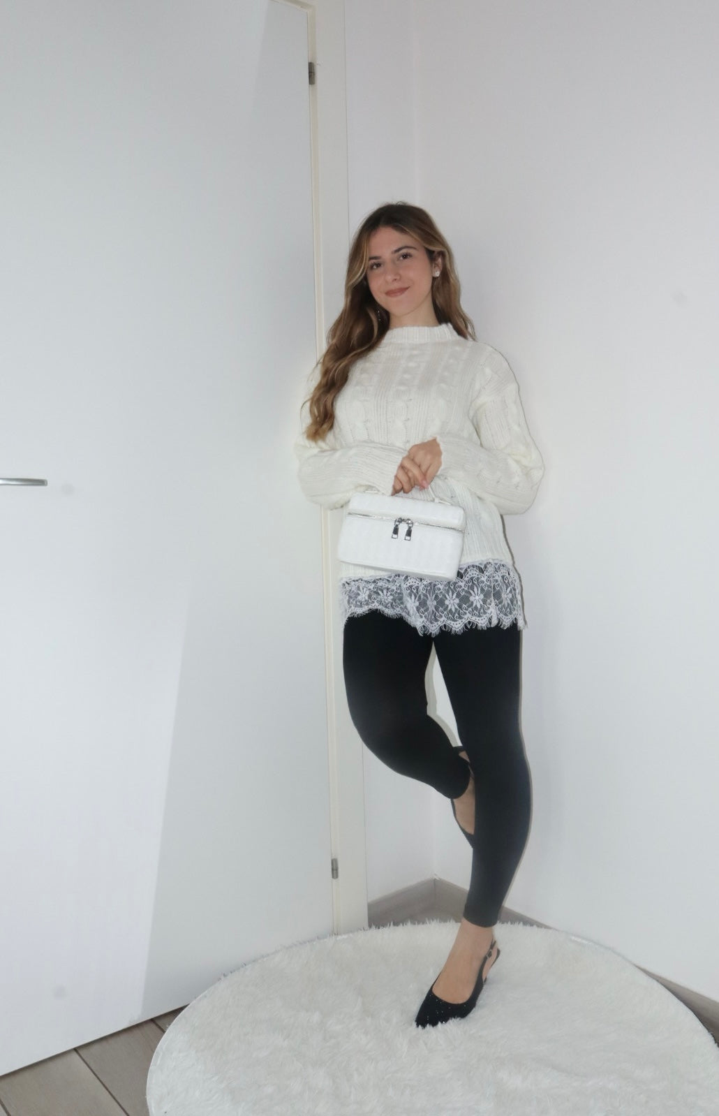 Pull rebecca con merletto in pizzo (vari colori)