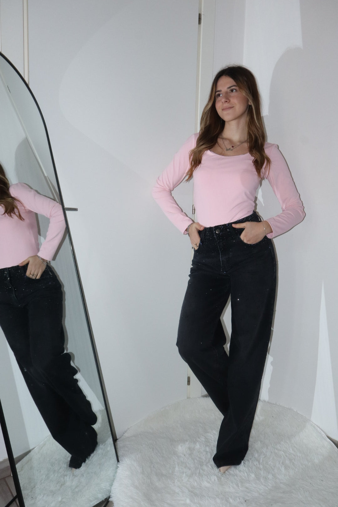 Body lycra con scollo rotondo(vari colori)