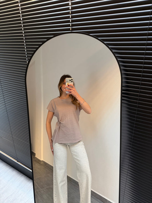 Maglia nodo effetto lino (vari colori)