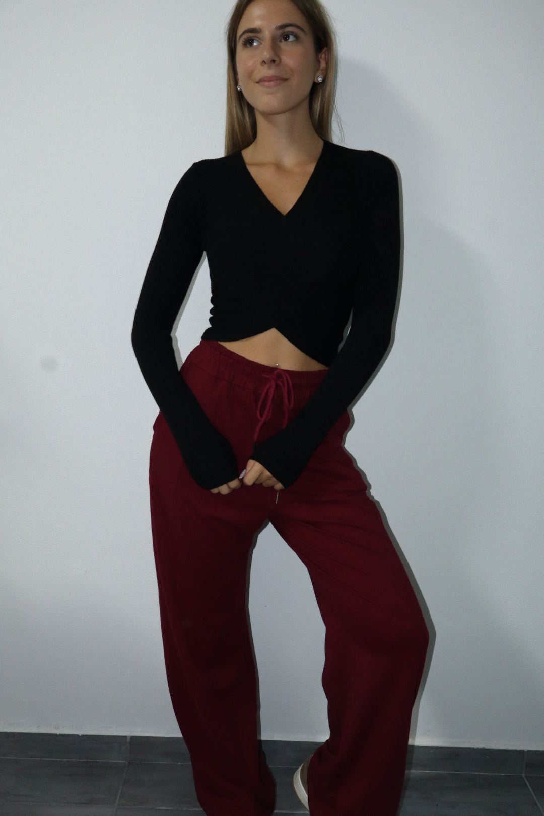 Pantalone tuta confort wide leg