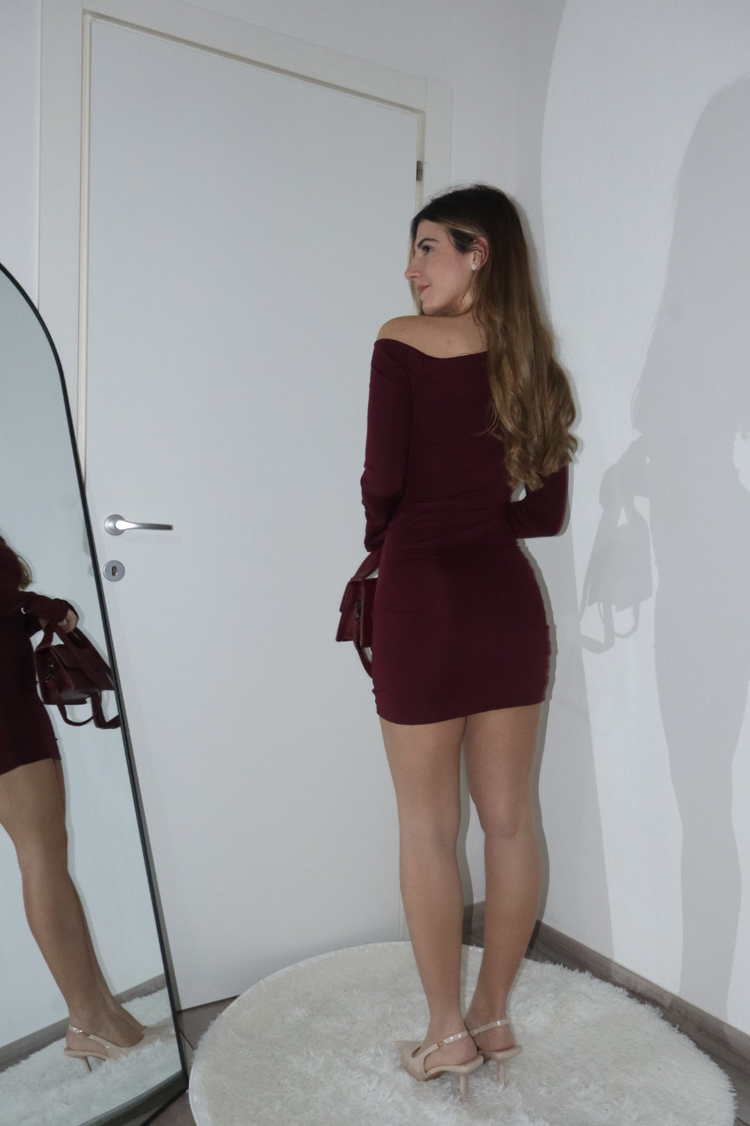 Mini dress kyle assimetrico manica lunga(vari colori)