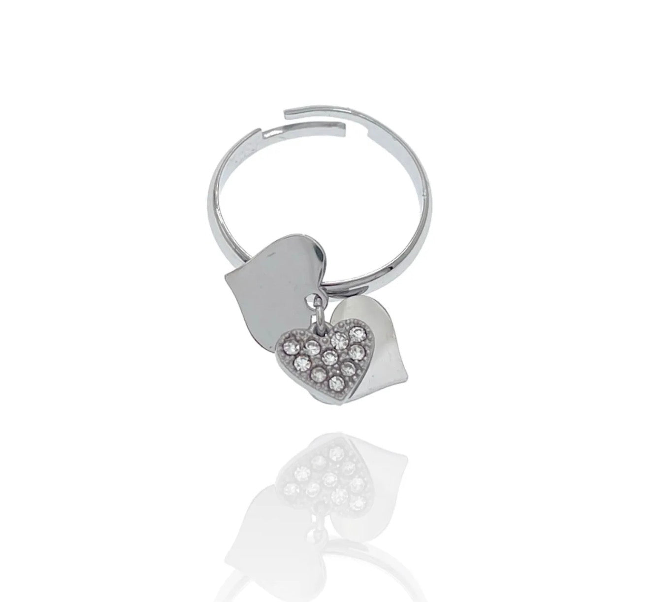 Anello tris cuore Shine