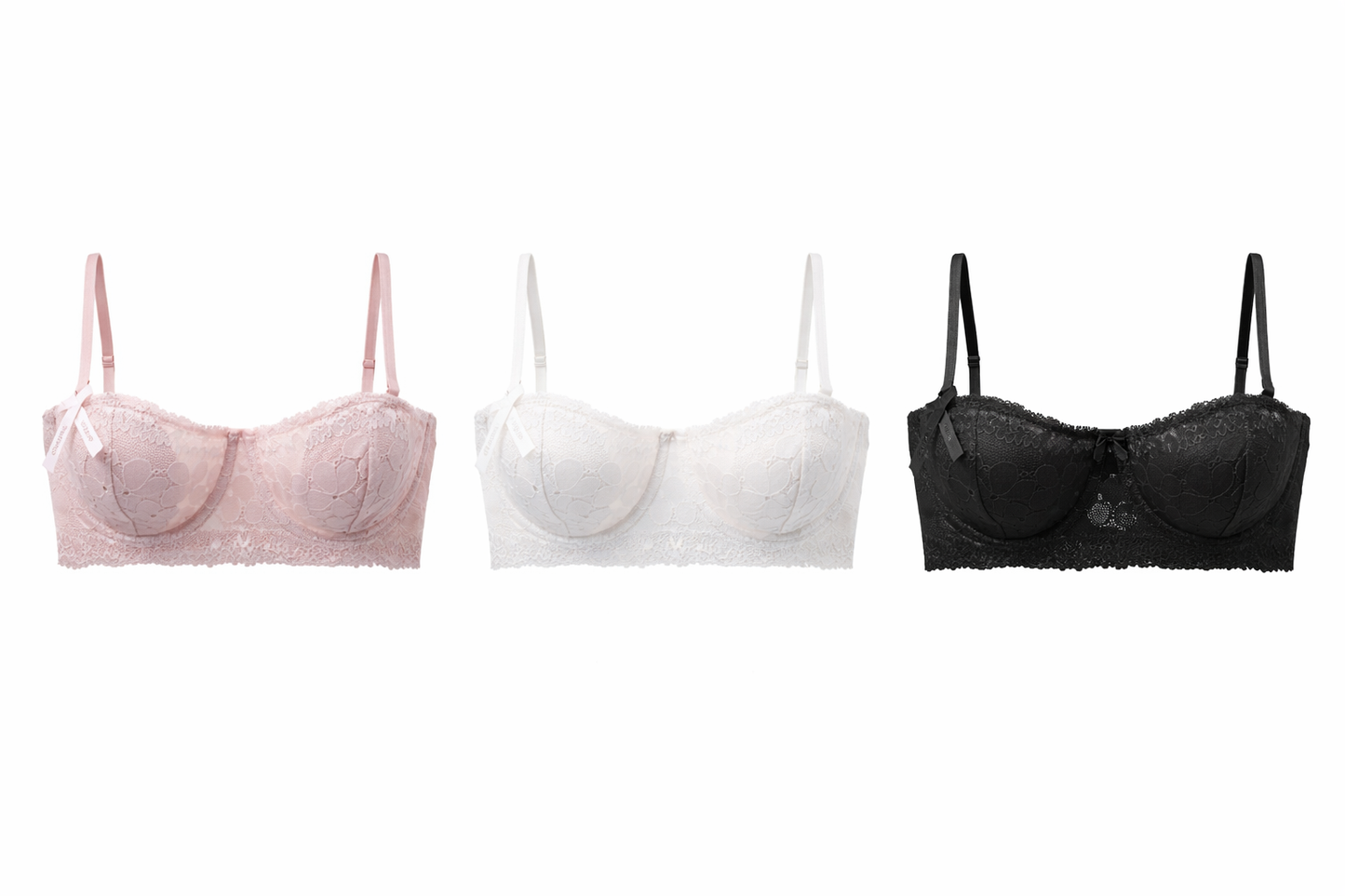 Reggiseno con pizzo fiori (vari colori)