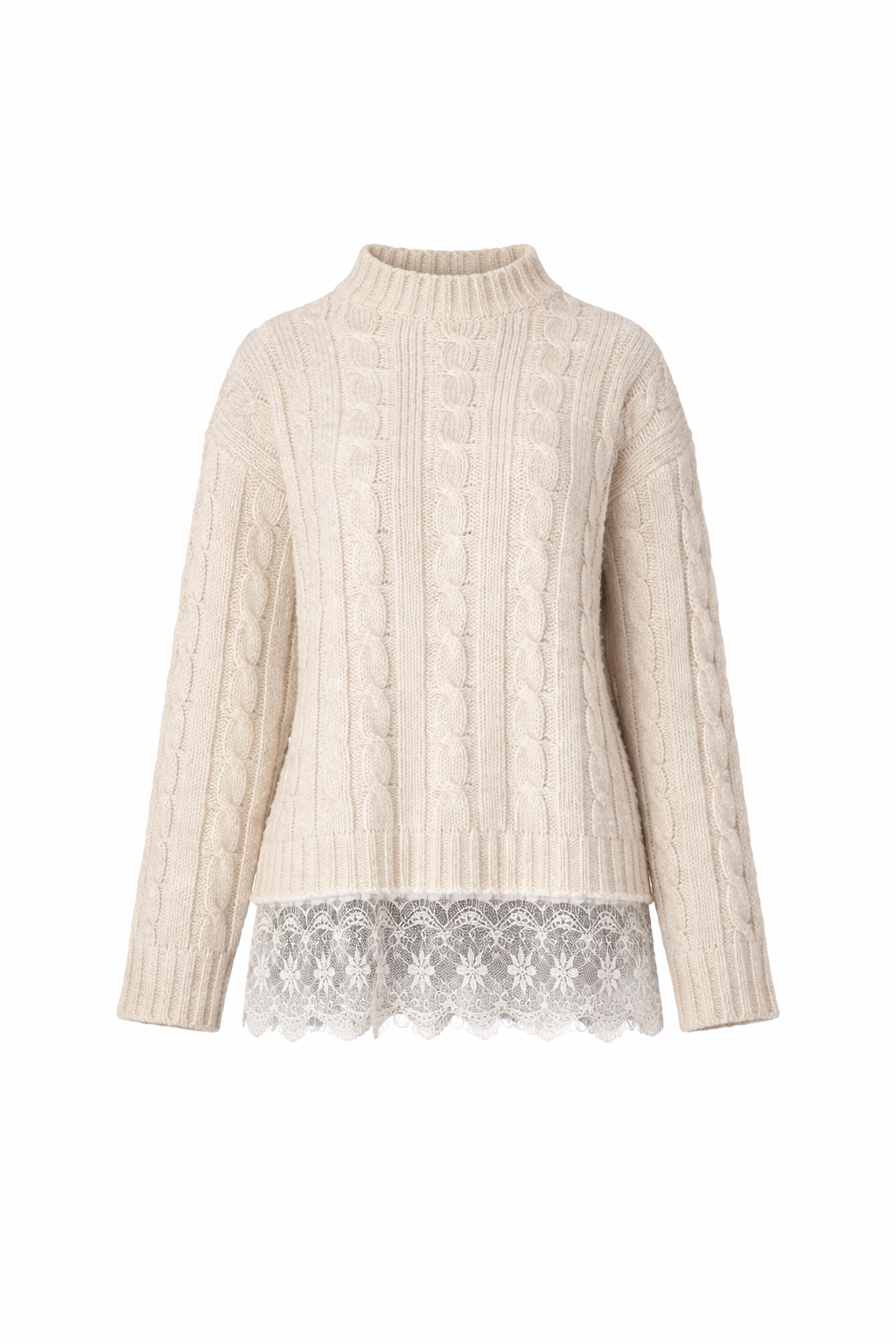 Pull rebecca con merletto in pizzo (vari colori)