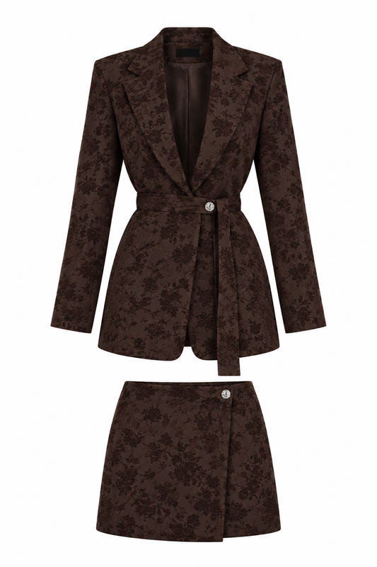 Completo blazer e gonna velluto