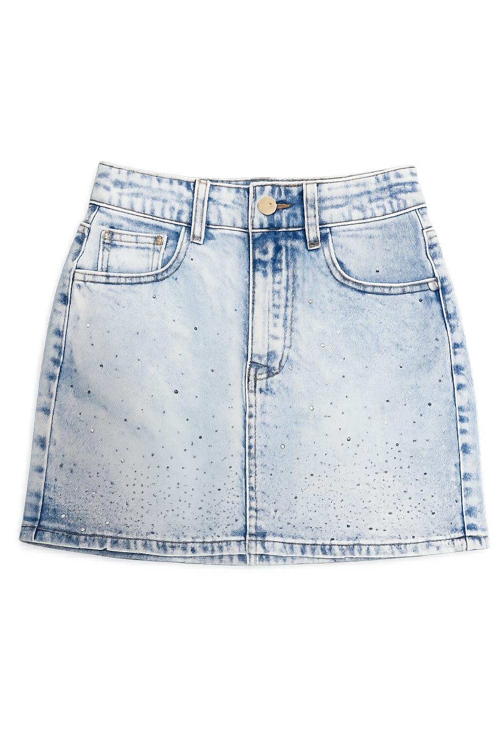 Mini Gonna denim con strass “milú”
