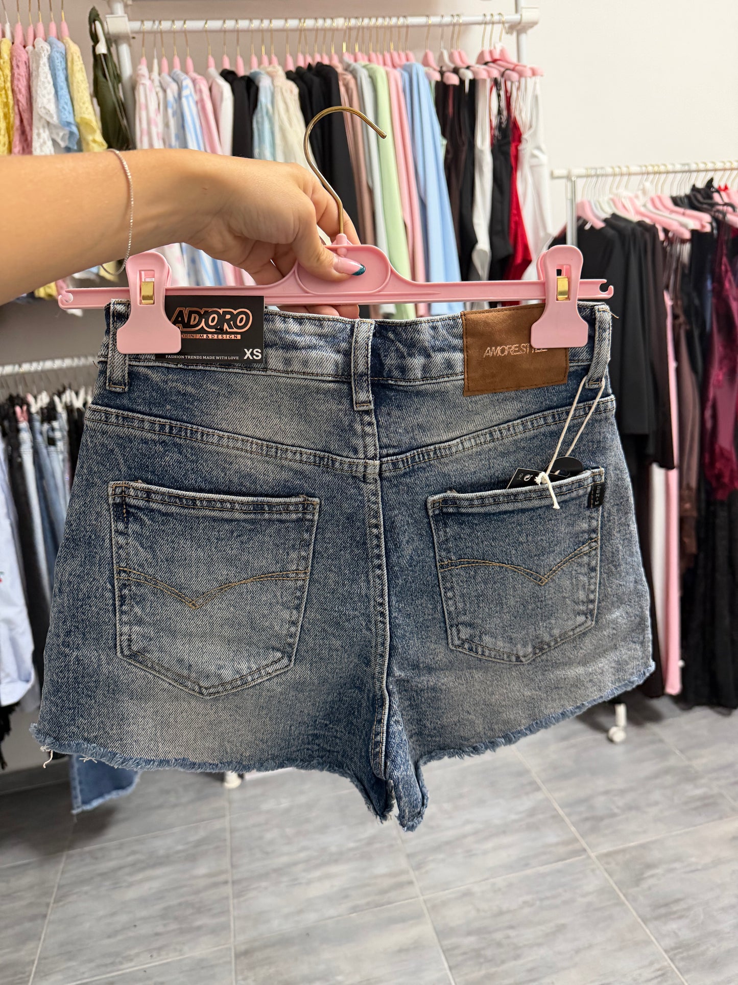 Pantaloncino denim modello “lev” (senza targhetta)